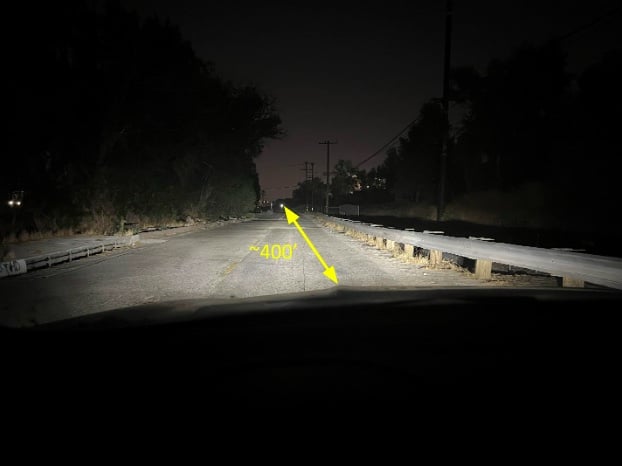 high beam light pattern